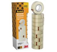 Scotch Cinta transparente 508, 15 mm x 10 m, 10 rollos/paquete