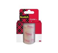 Scotch Crystal - Cinta transparente en blíster (3 rollos), 19 mm x 25 m