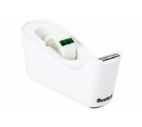 Scotch Dispensador blanco C18 con cinta Scotch Magic 19 mm x 33 m, 1 rollo