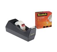 Scotch dispensador de cinta + 1 rollo de cinta adhesiva crystal - 19mm