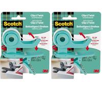 Scotch - Dispensador de cinta adhesiva C&T, verde menta, 1 rollo incluido, 19 x 9,8 m (Paquete de 2)
