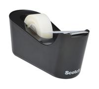 Scotch dispensador de cinta adhesiva c18, color negro + 1 rollo cinta