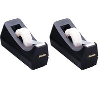 Scotch Dispensador de Cinta Adhesiva, Color Negro, 25 x 19 mm - Rellenable para la Escuela, el Hogar y la Oficina (Paquete de 2)