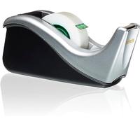 Scotch Dispensador para Cinta adhesiva - Modelo C60 para Cinta de hasta 19mm x 38m - Dispensador rellenable para la escuela, el hogar y la oficina - Incluye un rollo de cinta - Color negro y plata