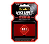 Scotch Extreme Tiras de montaje, cinta resistente de doble cara, 8 tiras, 1 x 3 pulgadas, uso en lugar de clavos o tornillos, funciona en superficies pintadas, metales, acrílico, plásticos duros y más