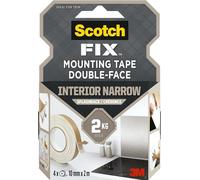 Scotch-Fix Cinta Adhesiva de Doble Cara para Salpicaderos - 4 rollos, 10 mm x 2 m - Óptimo para Paneles en áreas Húmedas de Interior como Baños y Cocina, Hasta 2 kg