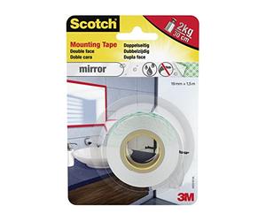 Scotch-Fix Cinta de montaje de espejos 4496W-1915-P, 19mmx1,5m, 1 rollo/pack (el embalaje puede variar)