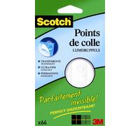 Scotch FIX02 - Lote de 64 discos adhesivos, doble cara, invisibles