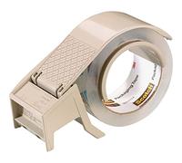 Scotch H122 Dispensador de cinta de embalaje industrial con freno integrado para cinta de 2 pulgadas - Ligero y compacto para embalaje comercial, envío, movimiento, sellado de cartón y caja, gris