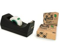 Scotch Magic 9-1933R3C38 - Pack de 4 dispensadores de cinta de embalaje, 19 x 33m