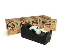 Scotch Magic Cinta 19 mm נ33 m, 14 rollos + Dispensador Scotch negro