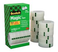 Scotch Cinta adhesiva invisible Magic 810 19 mm x 33 m Pack 14 rollos