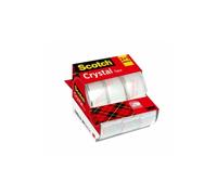 Scotch · Pack 3 Rollos Cinta Supertransparente · 19mm × 7,5m · Con Dispensador Crystal