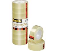 Scotch pack de 8Â cintas adhesivas - 19mm x 33m - color transparente