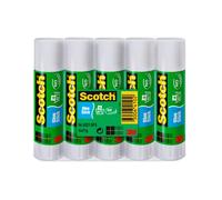 Scotch Pegamento de Barra - 5 Barras de Pegamento de 21g - Para Uso Adhesivo para el Colegio, el Hogar y la Oficina - Sin Disolvente, Lavable