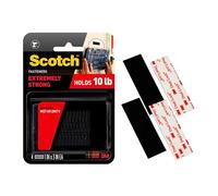 Scotch RF9731 Cierres entrelazados de 1 x 3 pulgadas, tiras, (1 juego soporta 2 libras), 4, negro, soporta hasta 10 libras