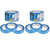 Scotch ScotchBlue Cinta de Enmascarar Multisuperficie, 24 mm x 41 m, 3 Rollos/Paquete - Cinta Adhesiva Azul para Pintores, para Pintar y Decorar, Interior y Exterior, 70% PEFC (Paquete de 2)