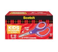 Scotch Tijeras de 5 pulgadas, suaves al tacto, paquete de 12 unidades, color azul (1442B-12)