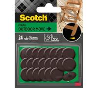 ScotchBlue 0 Scotch Almohadillas para traslado con Clavo para Exteriores SP83N99, marrón, Ø 19 mm, Paquete de 24