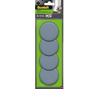 ScotchBlue Almohadillas de fieltro ultra resistentes SP87A38, gris/adhesivo, blanco, 208 mm x 15 mm, paquete de 4