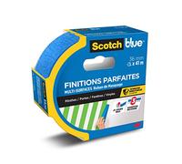 ScotchBlue Cinta adhesiva de pintor para líneas afiladas, 36 mm x 41 m, extremadamente precisa, para trabajos de pintura, cinta adhesiva, cinta adhesiva de crepé, papel de fuentes controladas por PEFC