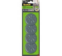 ScotchBlue Move & Protect Flex Patines deslizantes SP61A03, Adhesivo, Gris, Ø 65 mm, Paquete de 4-500 kg