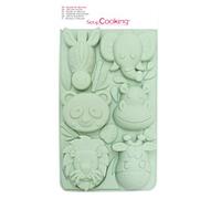 SCRAP COOKING 3166 - Molde de silicona para animales de la selva, color verde