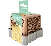 SCRAP COOKING 5139 - Sello de madera con motivos decorativos para el hogar, con 1 cortador, cortador de galletas y cubos decorativos con 5 caras grabadas en relief-molde decoración-5139