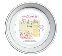 SCRAP COOKING: Molde para pastel, redondo, diámetro 20 cm, molde de aluminio con bordes altos, apto para horno