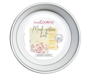 SCRAP COOKING: Molde para pastel, redondo, diámetro 20 cm, molde de aluminio con bordes altos, apto para horno