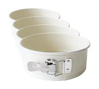 ScrapCooking 1295 - Molde para tartas de queso, 18 cm, molde redondo de metal, apto para horno y congelador (Paquete de 4)