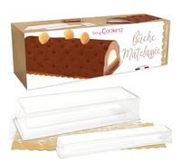 ScrapCooking 1924 - Kit de Tronco de Navidad Acolchado con Molde e Inserto para repostería y Postre de Navidad con Receta de Tronco de 3 Chocolates
