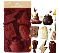 ScrapCooking 2998 - Molde de silicona para brujo (15 formas, galletas y pasteles, apto para horno y congelador, diseño de brujería