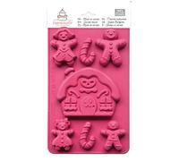 ScrapCooking 3144 la Familia de Jengibre Molde Silicona Rosa 31,5 x 17,5 x 1,5 cm