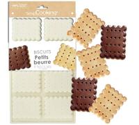 ScrapCooking 3182 - Molde de silicona con 8 pequeñas mantequillas, molde de galletas para horno y congelador, para repostería infantil, utensilio flexible, color verde