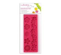 ScrapCooking 3435 Flores Molde Pasta Silicona 21,7 x 9,5 x 0,8 cm, Color Rosa