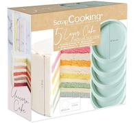 ScrapCooking - 5 Moldes para Layer Cake - Moldes de Silicona Redondos Ø 15,5 cm - Tarta de Capas, Rainbow Cakes, Tartas de Cumpleaños - Repostería Profesional - 2065