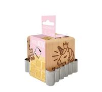 ScrapCooking 5123 - Sello de madera con diseño de unicornio, con 1 cortador, cortador de galletas y cubos decorativos con 5 caras grabadas en relief-molde decorativo