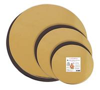 Scrapcooking 5200 - Juego de 6 soportes variados para tartas de Cartón Dorado, Ø14,18, 22 cm