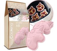 ScrapCooking - 6 Moldes Air Fryer Unicornio - Moldes de Silicona - Aptos Horno & Lavavajillas - Cocina Pastelería Tartas - Cumpleaños Merienda - Rosa - 29100