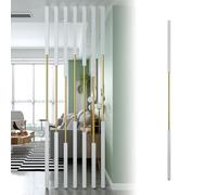 Screen Column Separation,Room Divider Column Room Divider Partition Post Metal Slats, Custom Size Floor To Ceiling Privacy Screens Columnar, Corridor/Stairwell Wall Parti-White-180cm/70.8in/5.9ft