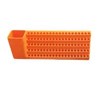 Screwdriver Holder, Bit Rack, Wall Mounted Storage, Tool Bit Organizer for Mechanics, Electricians, Carpenters, Garaje, Garden, Home, Basement, 9.45x2.2x3.15 inches, White and Orange Colored