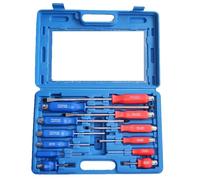 Screwdrivers for impact, SILVER 12-piece screwdriver set with magnetic bits and 3-year warranty for precision work and repairs.