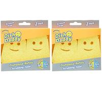 Scrub Daddy Dish - Daddy Dish Wand, Estropajo con Mango - Cabezales de Repuesto Compatibles con el Cepillo de Limpieza de Platos con Dispensador de Jabón - 2 Cabezas de Repuesto (Paquete de 2)