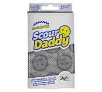 Scrub Daddy Scour Daddy Style, Estropajo Cocina Limpieza, Almohadilla de Fregar Resistente para Limpiar, Alternativa a los Estropajos Metálicos para Cocina, Esponjas para Lavar Platos, Paquete de 2