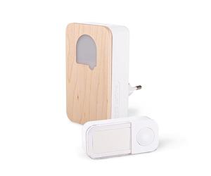 SCS Sentinel - CSF0104 - Timbre SONE Cosy - Madera - Inalámbrico sin batería - 150m en campo libre - 25 melodías - IP65