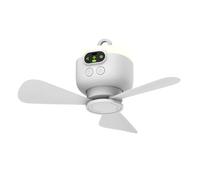 Sctecoau Ventilador de Techo de Viento Grande Recargable por USB, Aspas Extraíbles, Lámpara de Noche, Iluminación, Ventilador Doméstico para Exteriores con Capacidad de 8000mAh