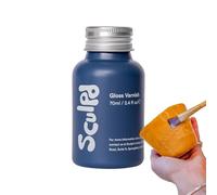 Sculpd Barniz transparente para arcilla de secado al aire, incoloro, con acabado brillante, para alfarería creativa y pintura acrílica, resistente a los arañazos, impermeable, 70 ml