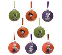 SD TOYS Bolas Árbol de Navidad Dragon Ball Z, Diseño Anime Manga Goku, Vegeta, Gohan y Piccolo, Ø 6 cm 8 Unidades