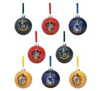 SD TOYS Bolas Árbol de Navidad Harry Potter, Diseño Casas Hogwarts, Gryffindor, Hufflepuff, Ravenclaw y Slytherin, Ø 6 cm 8 Unidades